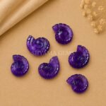 Amethyst Shell Snail Nautilus Carved 20mm Gemstone
