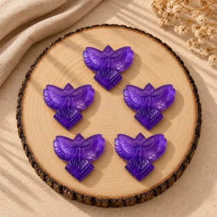 Purple Amethyst Carving Gemstone 30mm