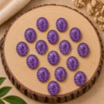 Amethyst Evil Eye Carving 12x10mm