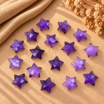 Amethyst Star Faceted Loose Gemstone 10mm