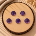 Purple Amethyst Full Moon Face Carved 15mm Loose Gemstone