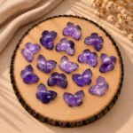 Amethyst Hand Carved Butterfly Gemstone 13mm