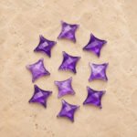 Purple Amethyst Carved Ninja Star Loose Gemstone 12mm