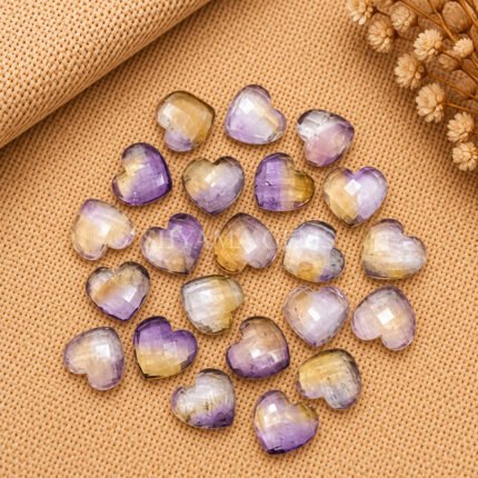 Ametrine Heart Faceted 10mm Gemstone