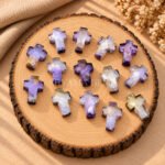 Ametrine Faceted Cross Shape Loose Gemstone 15x10mm