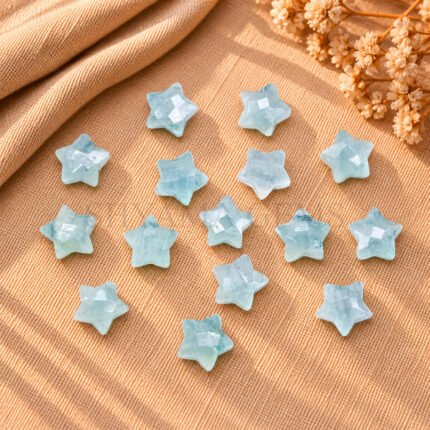 Aquamarine Star Faceted Loose Gemstone 10mm