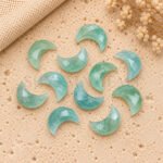 Aquamarine Faceted Moon Gemstone 17mm