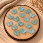 Aquamarine Hand Carved Butterfly Gemstone 13mm