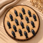 Black Onyx Fish Inlay Pendant 25x8mm