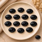 Black Onyx Evil Eye Carving 12x10mm