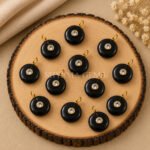 Black Onyx Round Inlay Pendant 15mm