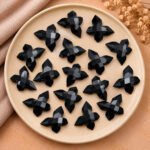 Black Onyx Faceted Butterfly Shape Loose Gemstone 14x10mm