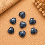 Black Onyx Heart Faceted 10mm Gemstone