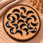 Black Onyx Faceted Moon Gemstone 17mm