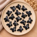 Black Sunstone Faceted Butterfly Shape Loose Gemstone 14x10mm