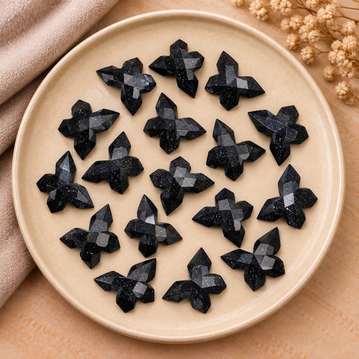 Black Sunstone Faceted Butterfly Shape Loose Gemstone 14x10mm Black Sunstone Faceted Butterfly Shape Loose Gemstone 14x10mm