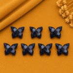 Black Sunstone Faceted Butterfly Shape Loose Gemstone 14x10mm
