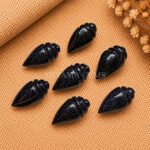 Black Sunstone Conch Shell Carved Gemstone 18×10mm