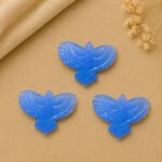 Blue Chalcedony Eagle Carved 30mm Loose Gemstone