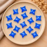 Blue Chalcedony Carved Ninja Star Loose Gemstone 15mm