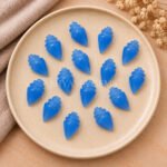 Blue Chalcedony Conch Shell Carved Gemstone 18×10mm