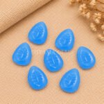 Blue Chalcedony Cowrie Shell Carved Loose Gemstone 20×15mm