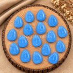 Blue Chalcedony Cowrie Shell Carved Loose Gemstone 20×15mm