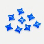 Blue Chalcedony Carved Ninja Star Loose Gemstone 12mm