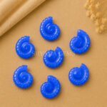 Blue Chalcedony Shell Snail Nautilus Carved 20mm Gemstone