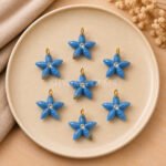 Blue Opal Starfish Carved 15mm Pendant
