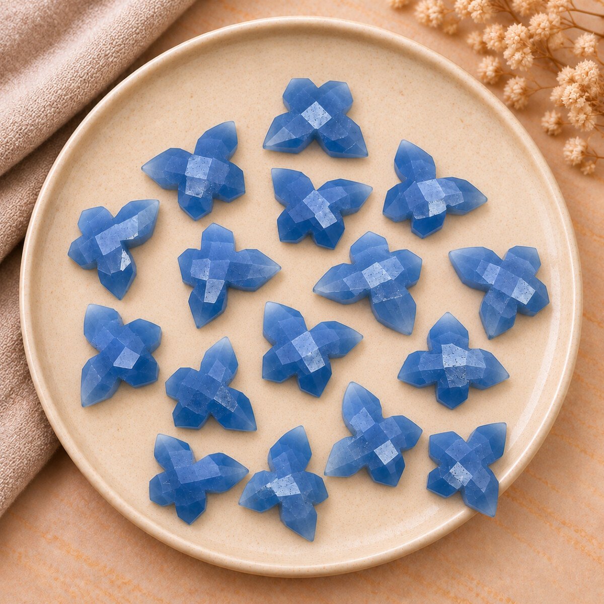 Blue Opal Faceted Butterfly Shape Loose Gemstone 14x10mm Blue Opal Faceted Butterfly Shape Loose Gemstone 14x10mm