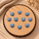 Blue Opal Carved Evil Eye Heart Loose Gemstone 12mm