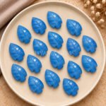 Blue Opal Leaf Carved Gemstone 14x10mm