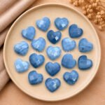 Blue Opal Heart Faceted 10mm