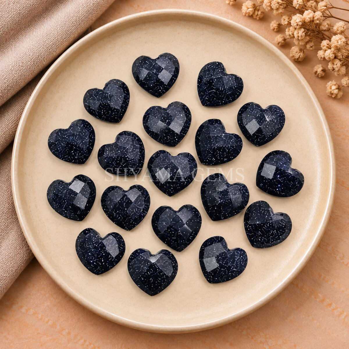 Black Sunstone Heart Faceted 10mm Black Sunstone Heart Faceted 10mm