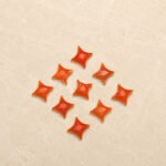 Carnelian Carved Ninja Star Loose Gemstone 12mm