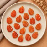 Carnelian Cowrie Shell Carved Loose Gemstone 20×15mm