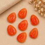Carnelian Cowrie Shell Carved Loose Gemstone 20×15mm