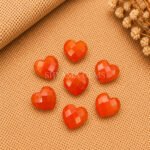 Carnelian Heart Faceted 10mm