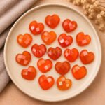Carnelian Heart Faceted 10mm