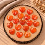 Carnelian Heart Faceted 10mm