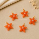 Carnelian Starfish Carved 15mm Pendant