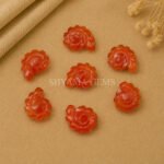 Carnelian Shell Snail Nautilus Carved 20mm Gemstone