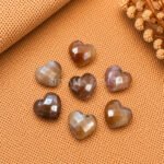 Chocolate Moonstone Heart Faceted 10mm