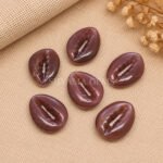 Chocolate Moonstone Cowrie Shell Carved Loose Gemstone 20×15mm