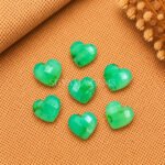 Chrysoprase Heart Faceted 10mm