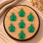 Chrysoprase Chalcedony Turtle Carved 18mm Gemstone Pendant