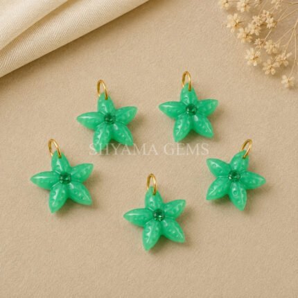Chrysoprase Chalcedony Starfish Carved 15mm Pendant