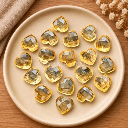 Citrine Heart Faceted 10mm
