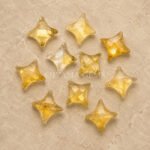 Citrine Carved Ninja Star Loose Gemstone 12mm
